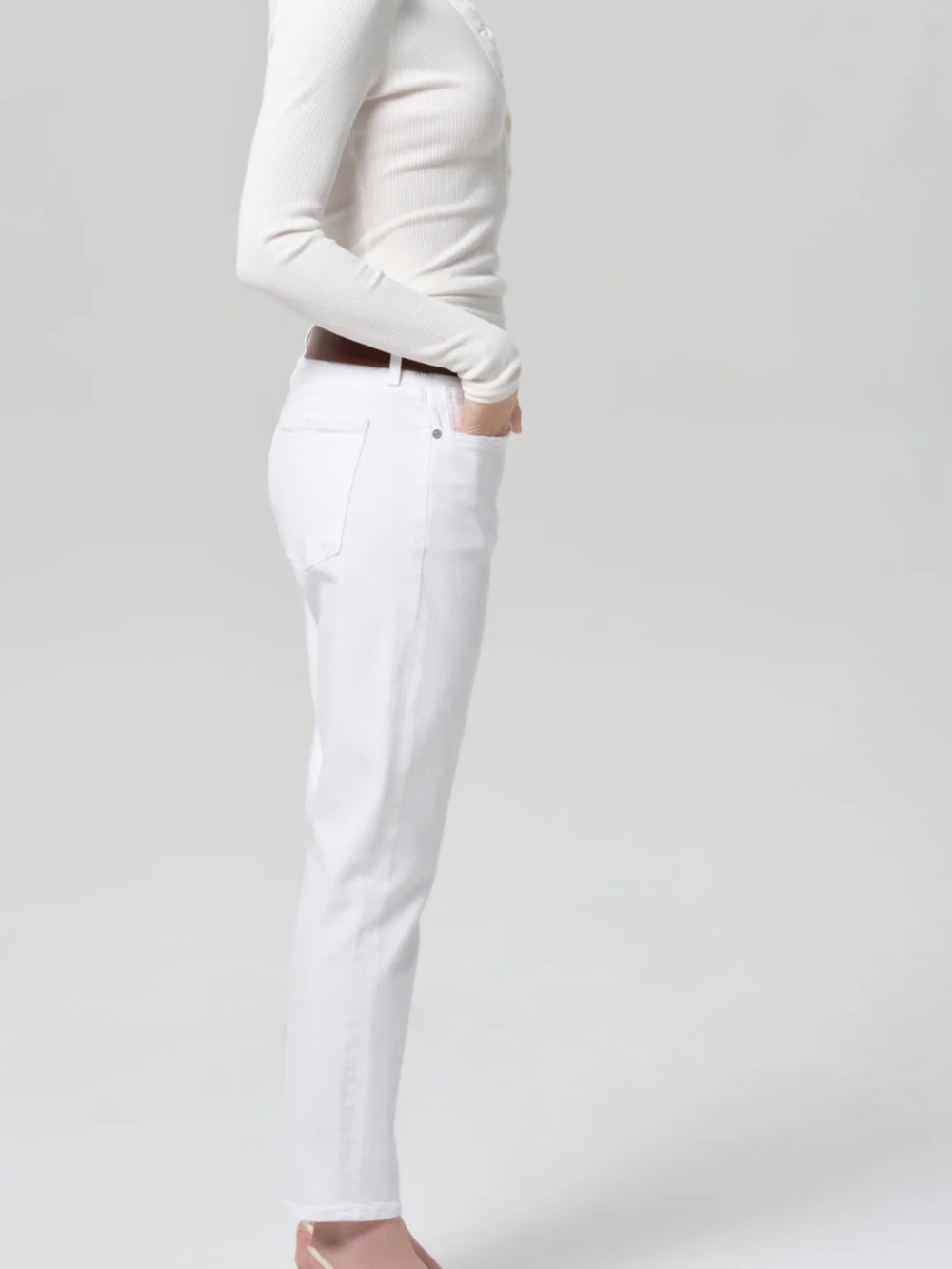 C of H Citizens of Humanity Emerson Slim Boyfriend 27” in Soft White 24 - Picture 4 of 6